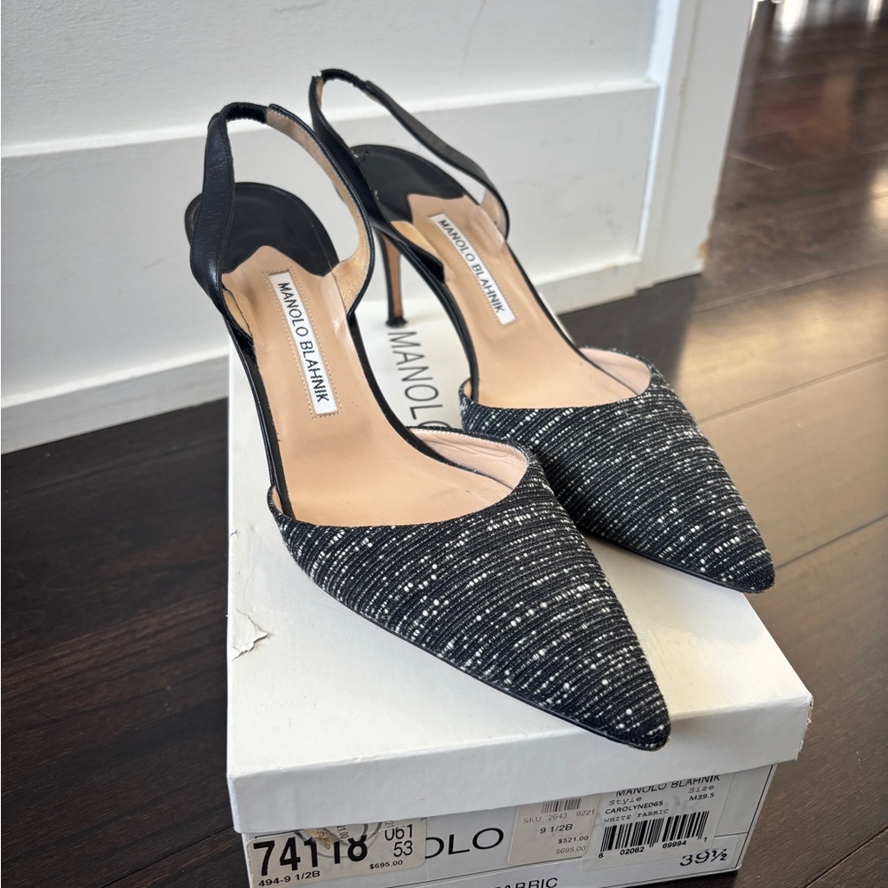 Manolo Blahnik Slingbacks Size 39 1/2 EU or Size 9 US